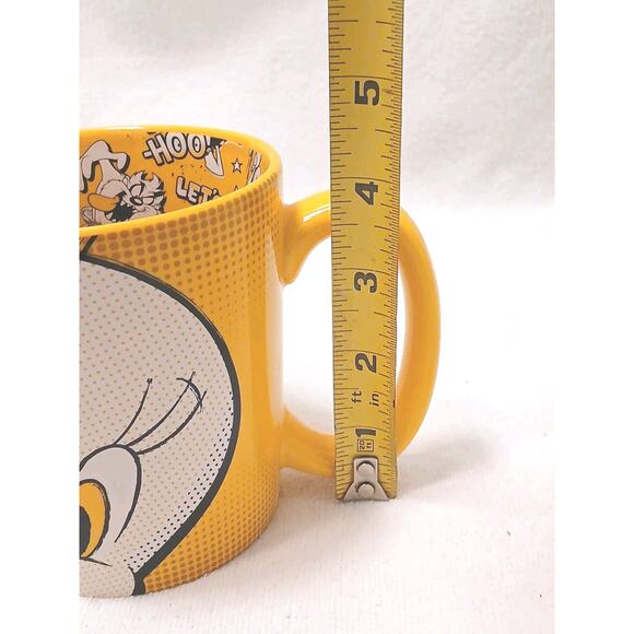Six Flags Magic Mountain Looney Tunes Tweety Bird YELLOW Ceramic Wide Mug Cup - Picture 14 of 16